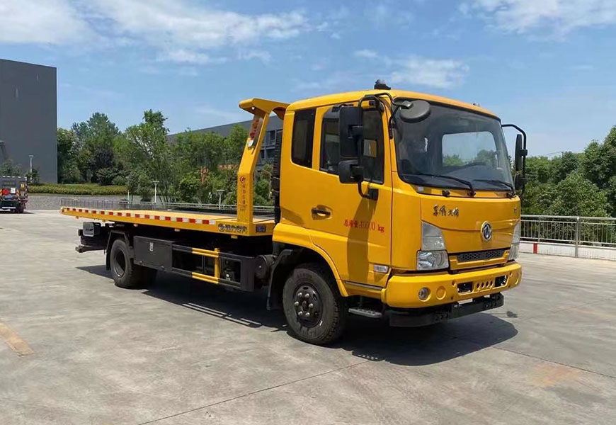 國(guó)六東風(fēng)天錦一拖二平板清障車(chē)